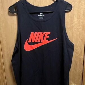 Nike Black Tank with Red Swoosh